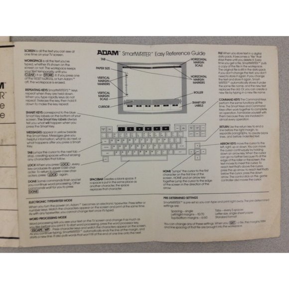 ADAM Smart Writer  Operating Tips Brochures 1983 COLECO - Picture 8 of 9